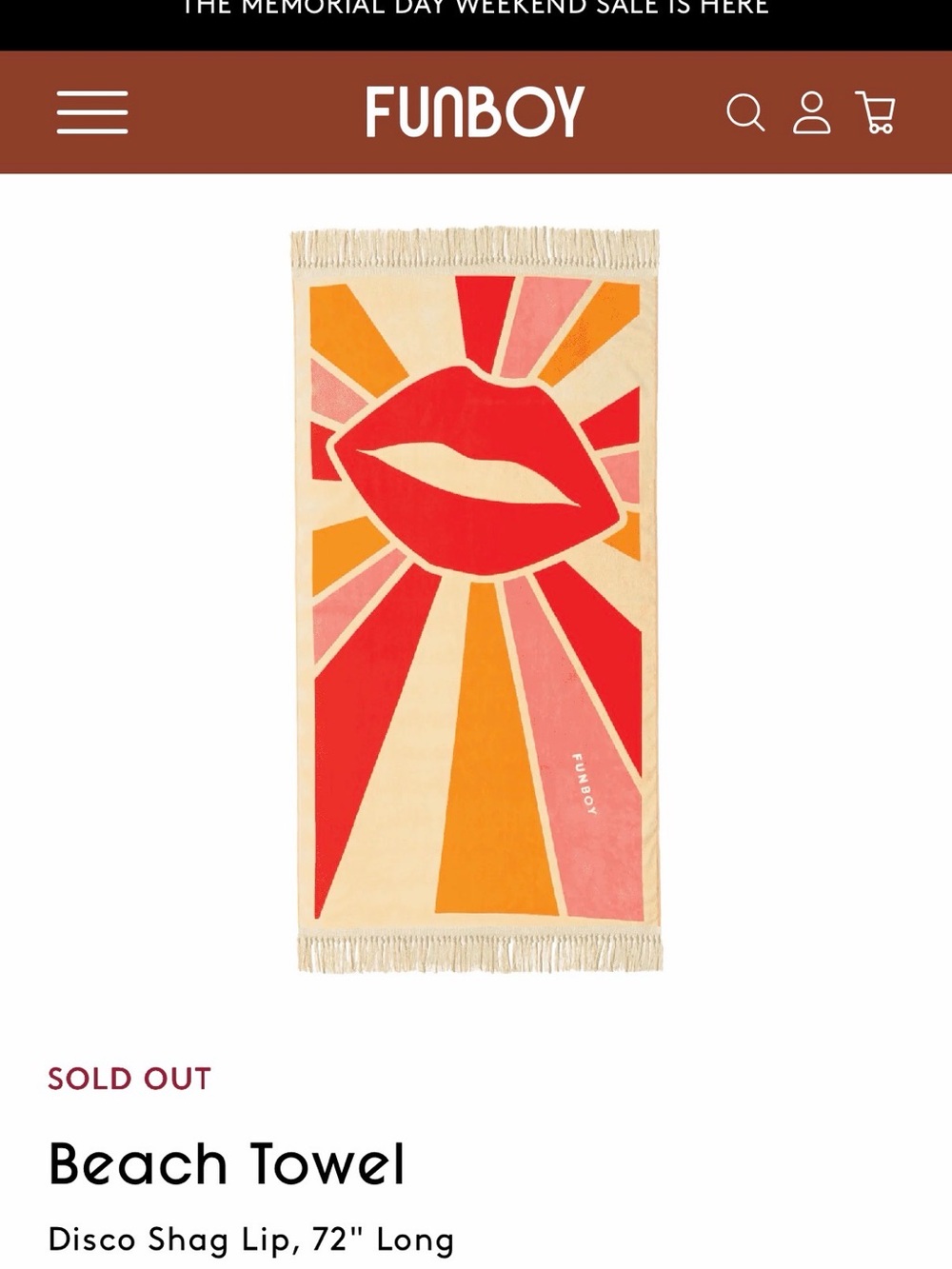 FUNBOY’s “Sold Out” signature lip Towel